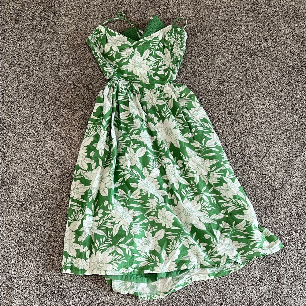 American Eagle Outfitters Green Smocked Top Dress Women’s XL